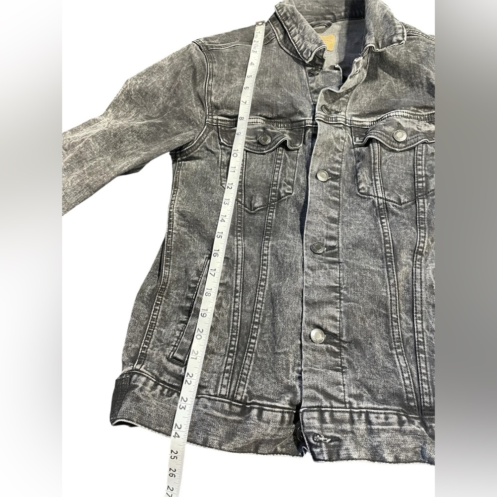 Altra Black Denim Graphic Long Sleeve Patch “Stay Out There” Jacket S Women’s - Picture 11 of 12